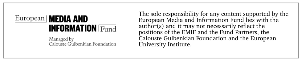 European Media and Information Fund - Disclaimer