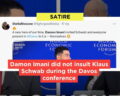 Damon Imani did not insult Klaus Schwab during the Davos conference