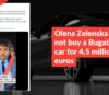 Olena Zelenska did not buy a Bugatti car for 4.5 million euros