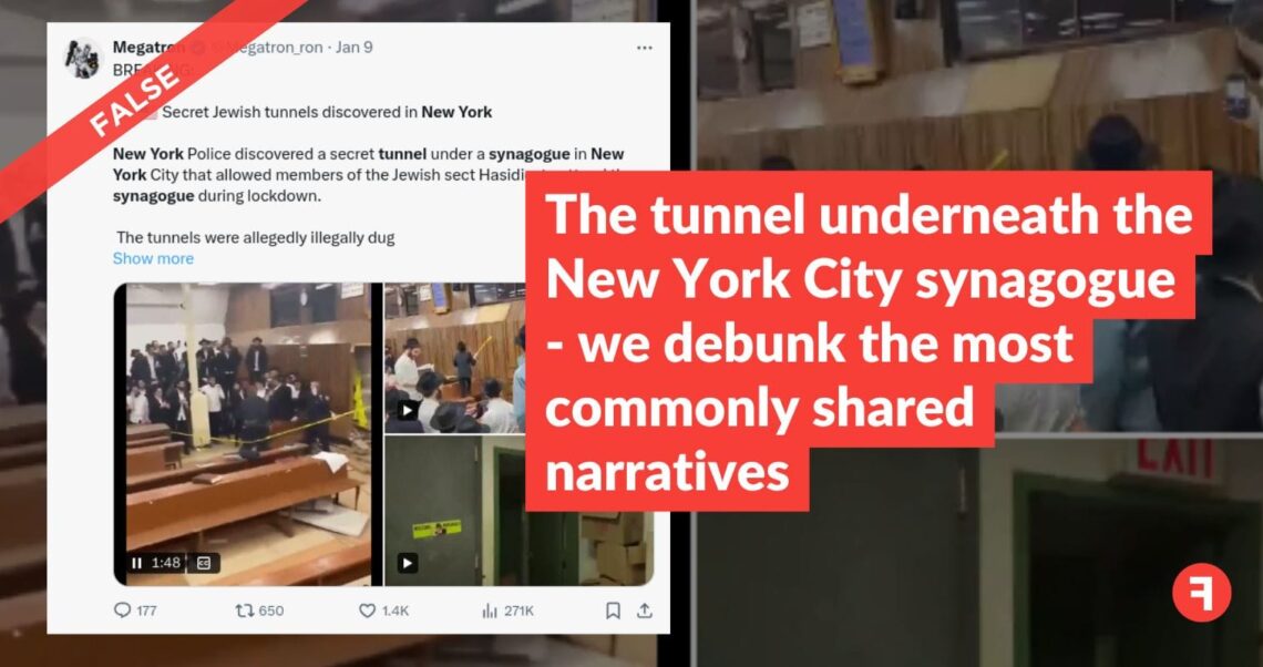 The tunnel underneath the New York City synagogue – we debunk the most commonly shared narratives