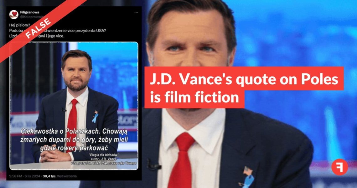 J.D. Vance’s quote on Poles is film fiction