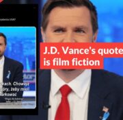 J.D. Vance’s quote on Poles is film fiction