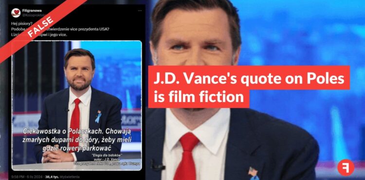 J.D. Vance’s quote on Poles is film fiction