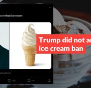 Trump did not announce ice cream ban