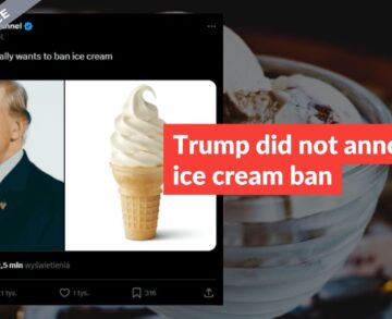 Trump did not announce ice cream ban