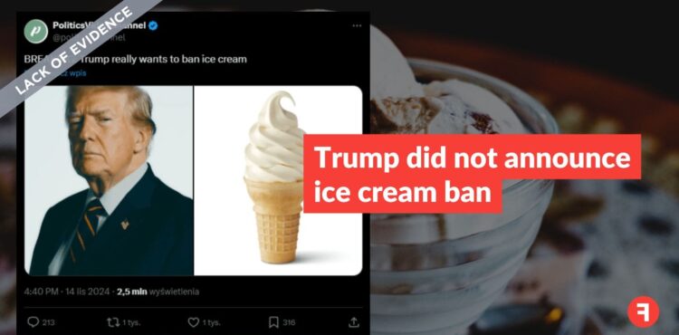 Trump did not announce ice cream ban