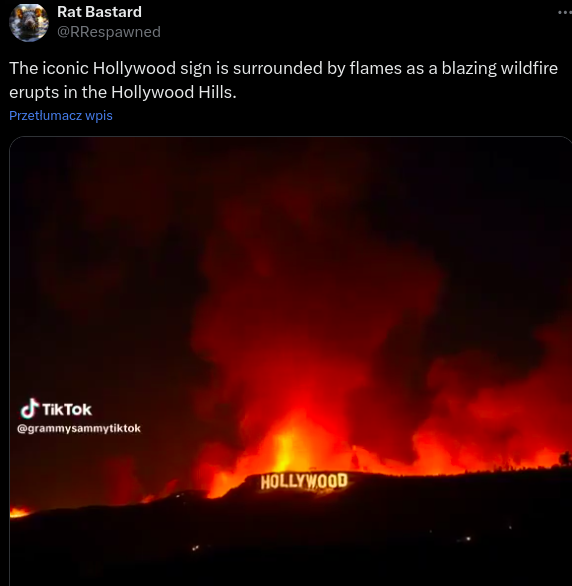 As of now, the Hollywood Hills fire has not threatened the iconic Hollywood sign