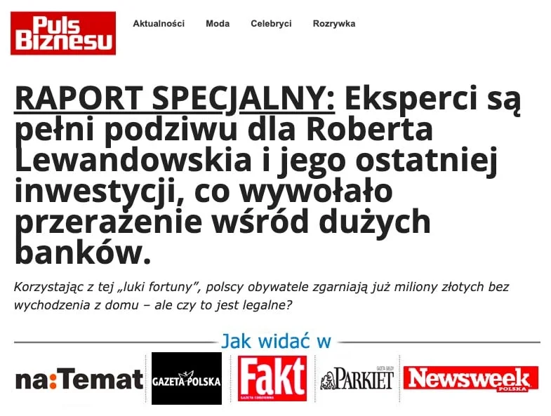 Robert Lewandowski Puls Biznesu