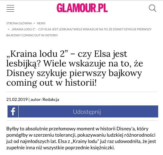 Elsa lesbijką