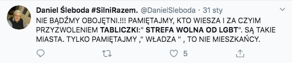 Tabliczki "strefa wolna od lgbt"