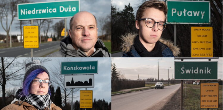 Czy żółte tabliczki „strefa wolna od LGBT” wiszą w polskich miastach? Wyjaśniamy.