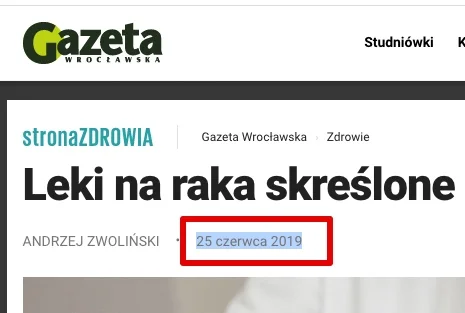 Gazeta Wrocławska - Data