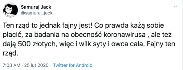 badanie na koronawirusa 500 złotych