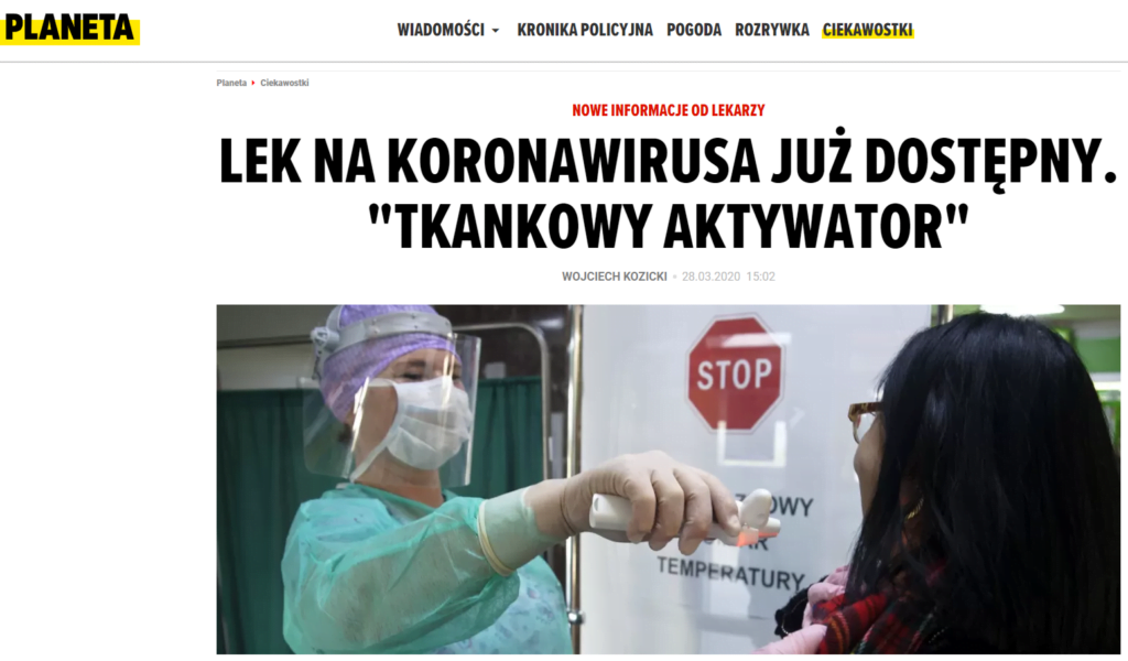 lek na koronawirusa już dostępny