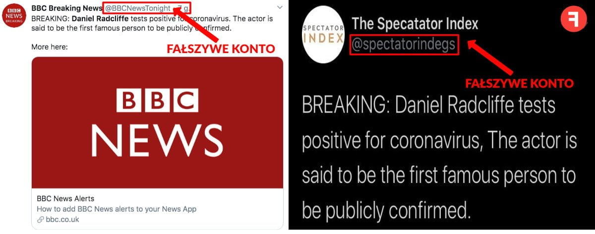 Daniel Radcliffe zarażony koronawirusem