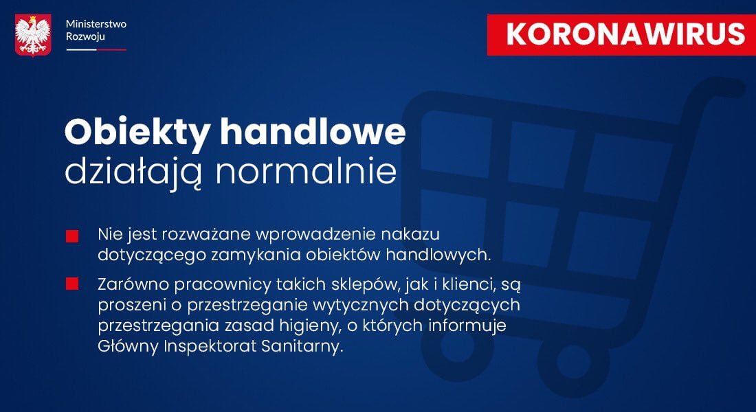 zamknięcie sklepów koronawirus - dementi