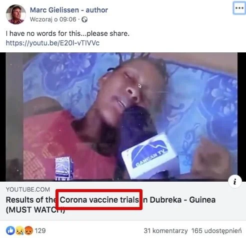 testy koronawirusa Gwinea