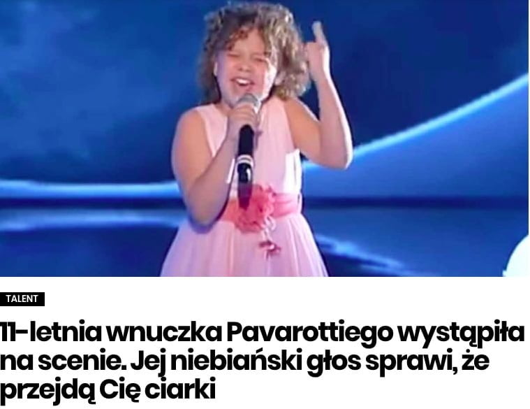 wnuczka Luciano Pavarottiego