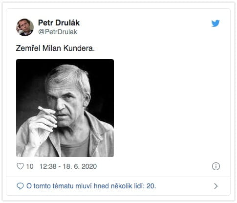 Milan Kundera żyje