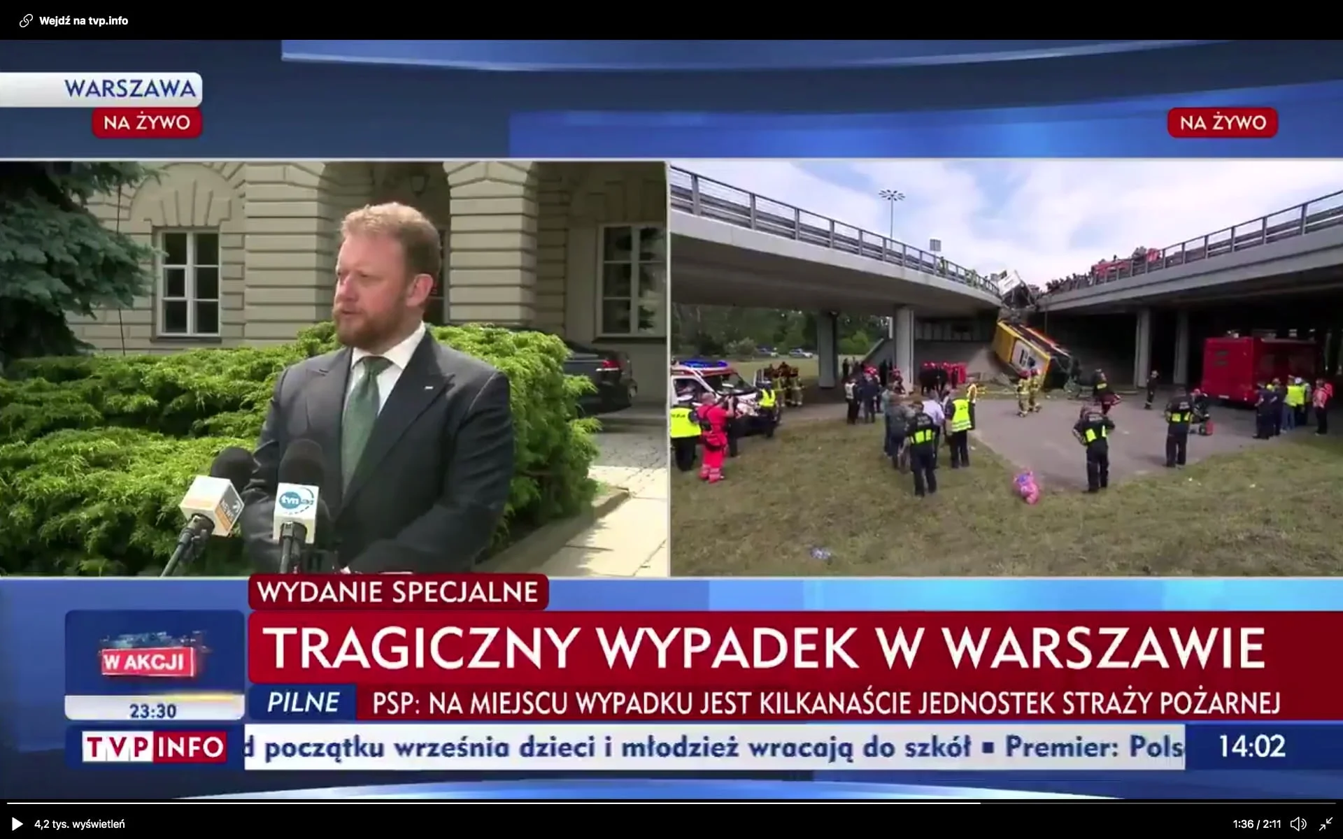 Tragiczny wypadek w Warszawie