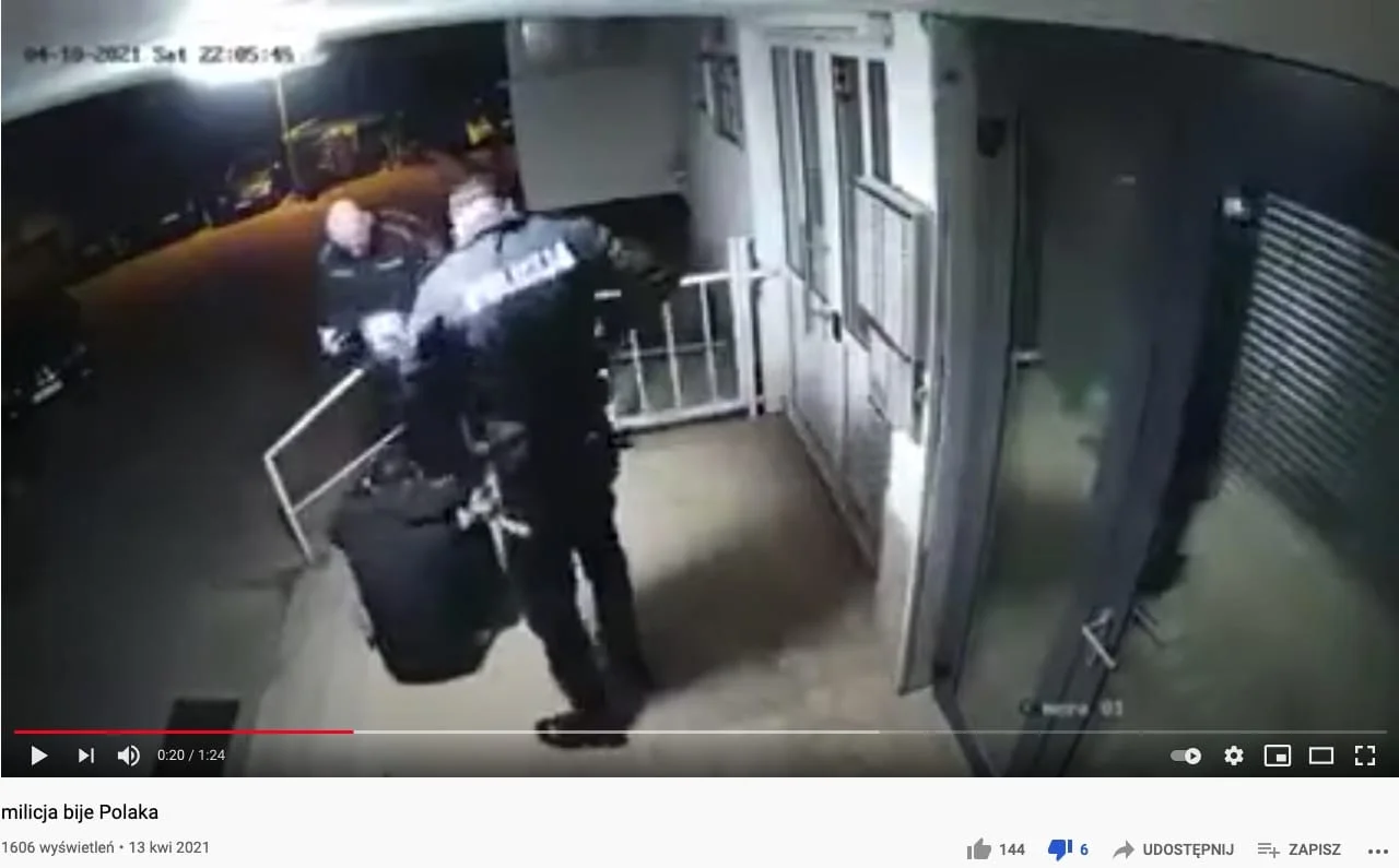 milicja bije Polaka