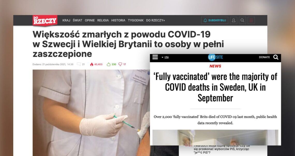 Większość zmarłych z powodu COVID-19 to osoby w pełni zaszczepione? Tłumaczymy “paradoks wyszczepialności”