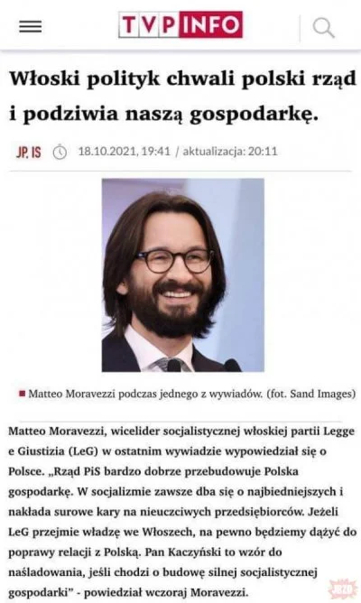 Mateusz Morawiecki jako Matteo Moravezzi