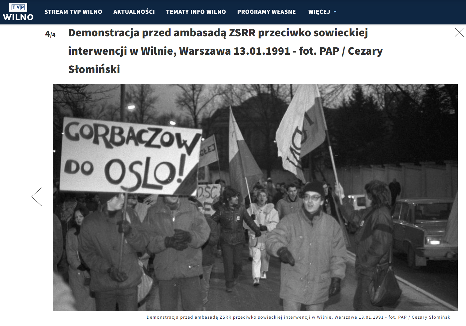 Demonstracja przed ambasadą ZSRR w Warszawie