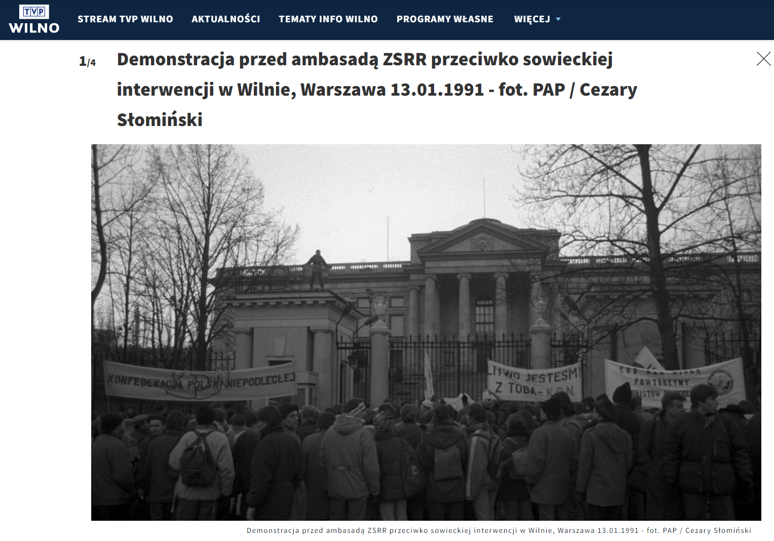 Demonstracja przed ambasadą ZSRR w Warszawie