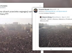 Protesty antyszczepionkowców w Wiedniu? Koncert Metalliki w 1991 w Moskwie? Ani jedno, ani drugie