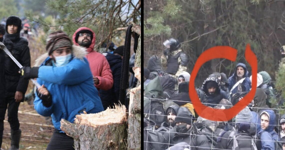 Migranci w markowych kurtkach szturmują polską granicę? Sprawdzamy
