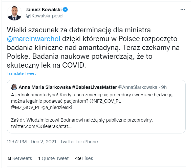 Janusz Kowalski - amantadyna