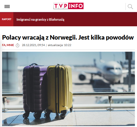 Polacy wracają z emigracji z Norwegii