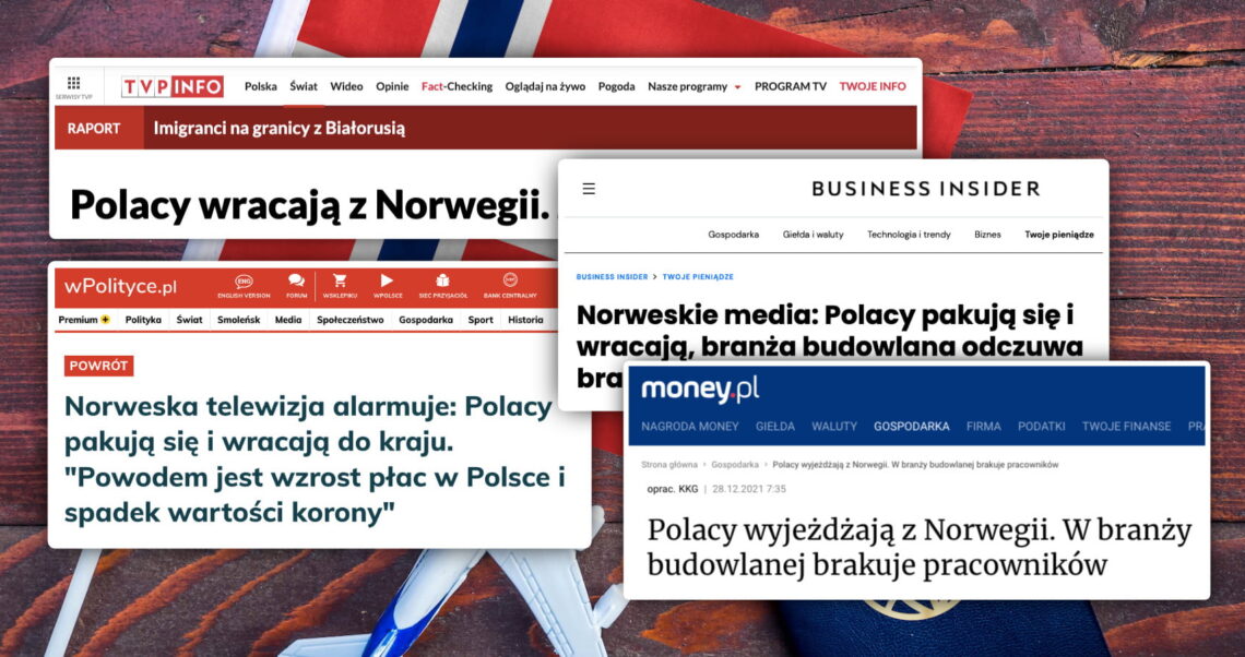Nie, liczba Polaków w Norwegii nie zmniejsza się
