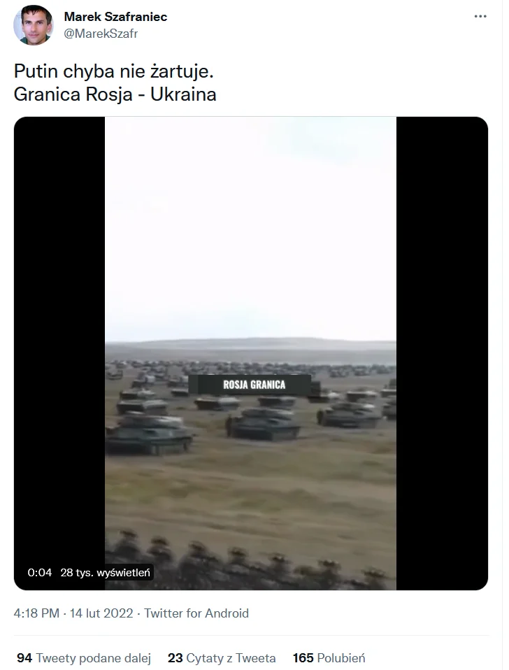 Czołgi na granicy rosyjsko-ukraińskiej