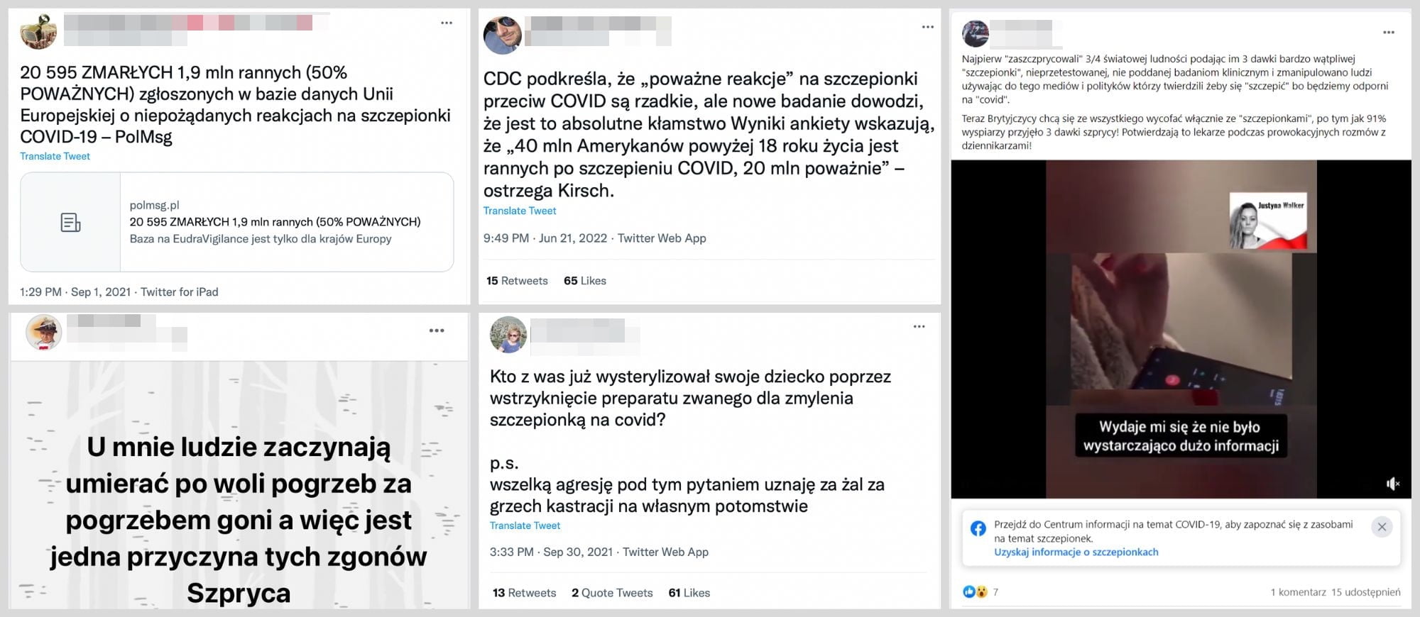 Ruch antyszczepionkowy, a propaganda prorosyjska w mediach społecznościowych. Raport