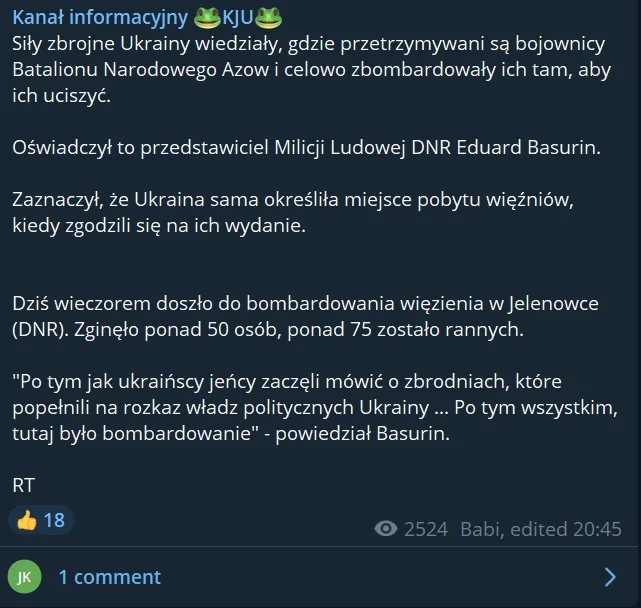 Rosyjska dezinformacja oskarża ukraińską armię o zabijanie własnych żołnierzy