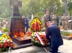 Prezydent RP złożył wieniec pod pomnikiem żołnierzy ukraińskich walczących przeciwko bolszewikom