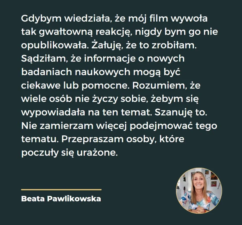 Beata Pawlikowska - Przeprosiny