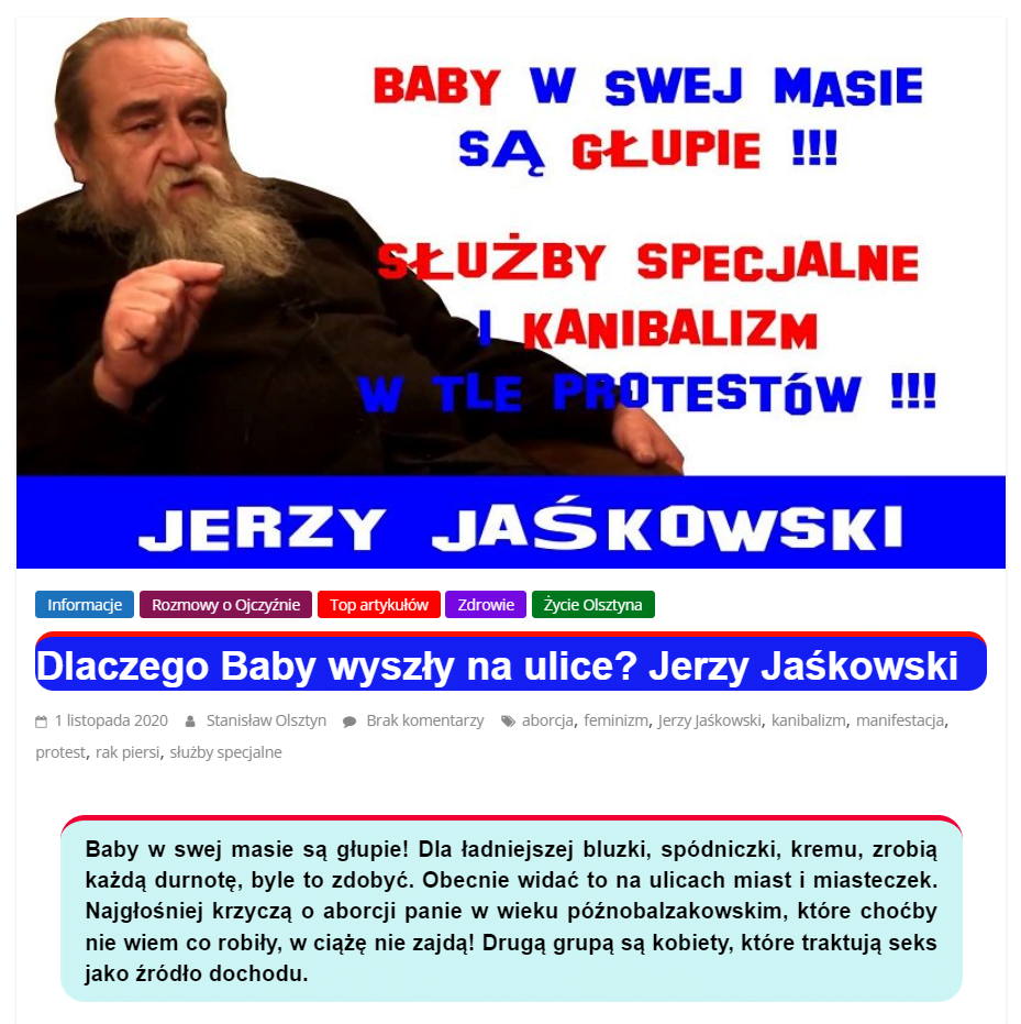 Jerzy Jaśkowski baby są głupie
