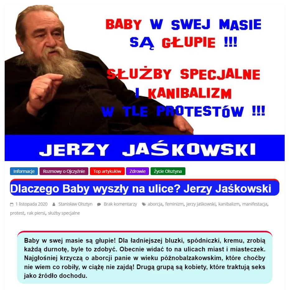 Jerzy Jaśkowski baby są głupie