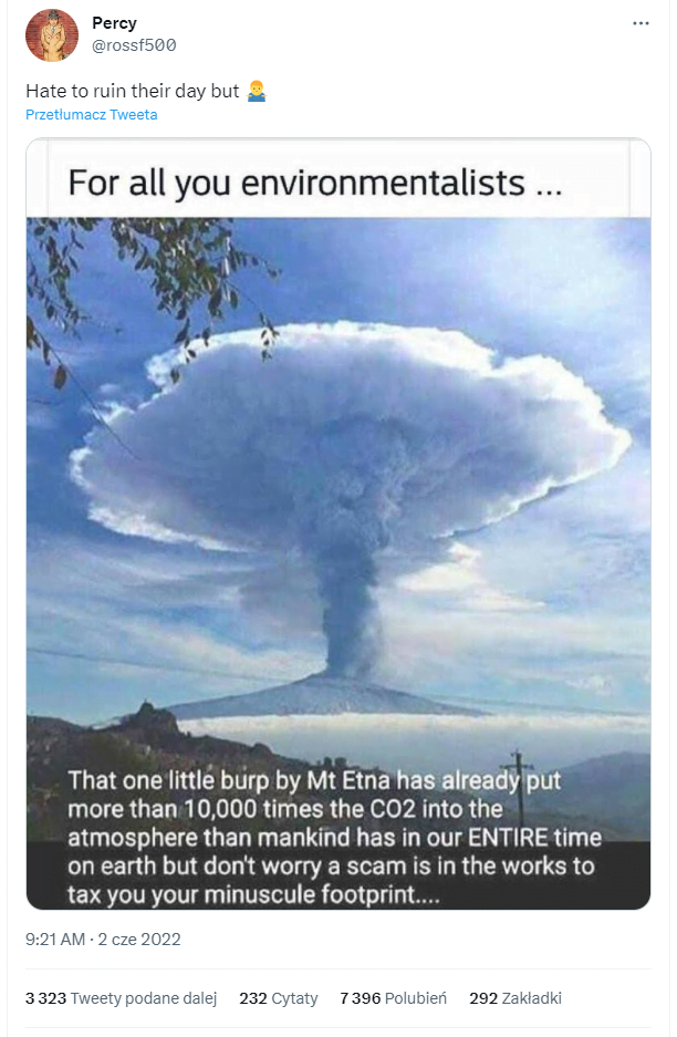 Erupcje wulkaniczne Etna meme
