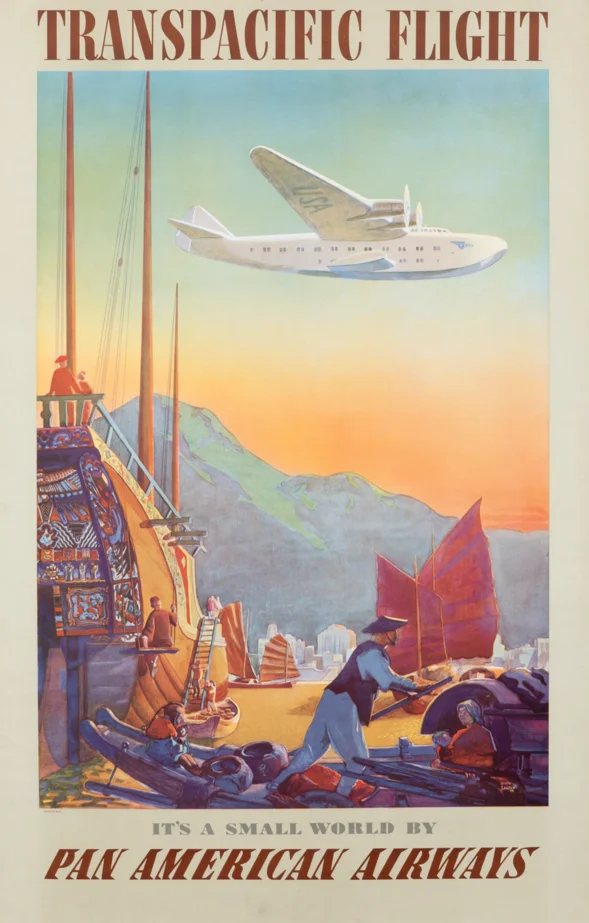 Plakat reklamowy Pan Am z 1938 roku