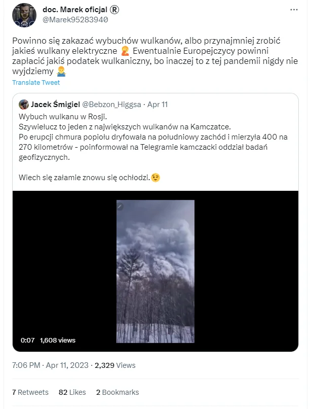 erupcje wulkaniczne klimat