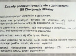 Notatka dla polskich żołnierzy o tym, jak komunikować się z Ukraińcami, jest fałszywa