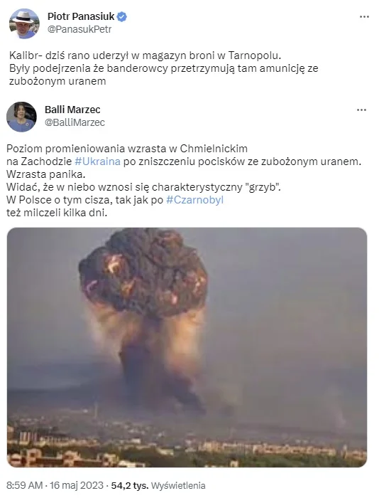 Ballli Marzec o pociskach ze zubożonym uranem