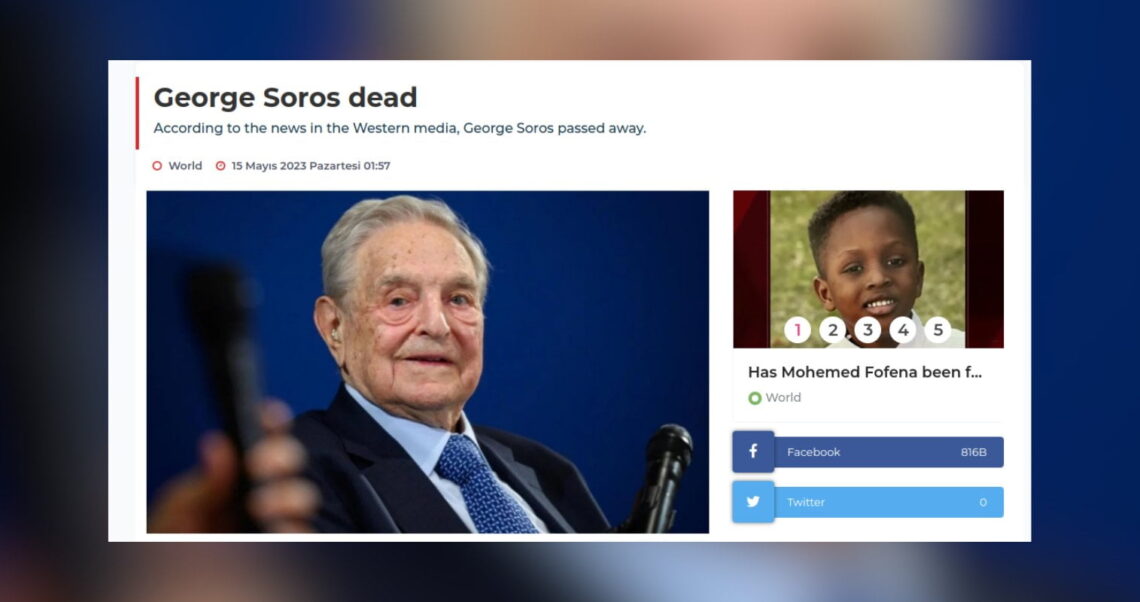 George Soros znowu przeżył swoją śmierć