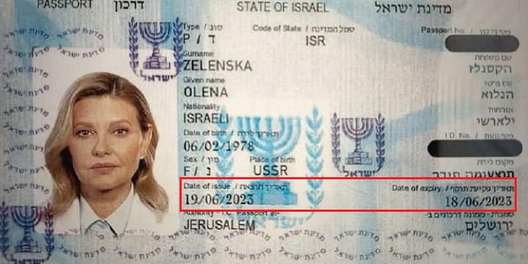 Olena Zelenska Passport