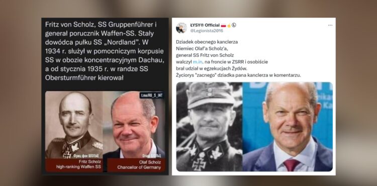 Kanclerz Scholz nie miał dziadka w Waffen SS