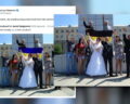 Zdjęcie hajlujących nowożeńców wykonano w Rosji, a nie w Ukrainie